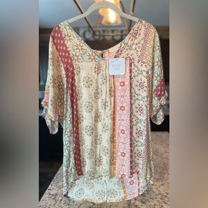 Cotton Blue - Amie Top, Large, NWT